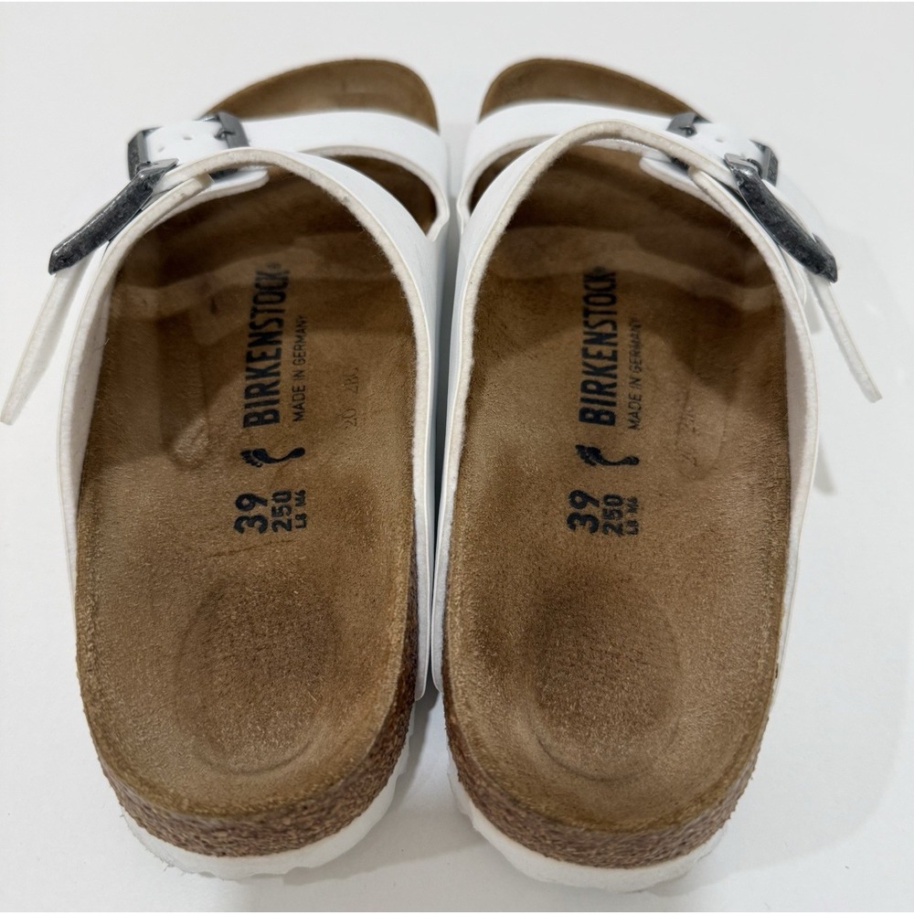 Birkenstock Arizona BS Birko-Faux Leather Sandal White US Women's 8 Regular Fit - Picture 4 of 9